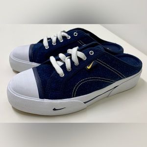 Women’s 6 Vintage Y2K Blue Denim NIKE HERMOSA Clog Sneakers Brand New Old Stock